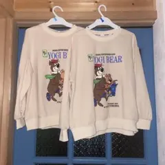 着用２回　YOGI BEAR トレーナー スエット2枚セット　双子