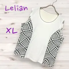 レリアン 異素材 メロウネック ノースリーブ カットソー 13＋ 夏