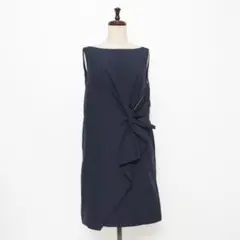 美品 COS ノースリーブワンピース ネイビー 36*UD404