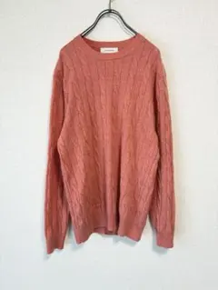 美品　green label relaxing のカシミヤ100%ケーブルニット