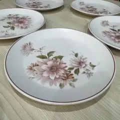 ノリタケ　花柄の皿5枚