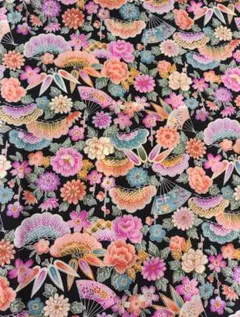 SALE☆和風花柄*シーチング生地*110cm × 100cm