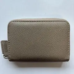 【アウトレット品】コインケース 小銭入れ ラウンドファスナー グレージュ