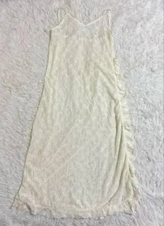00s Y2K 森ガール　レース　キャミワンピース　マキシ丈　フェアリーコア