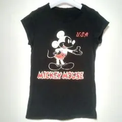 Tシャツ　半袖　黒　レディース　ミッキー　ディズニーのサムネイル