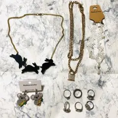 匿名配送 未使用新品 ロリィタ系 アクセサリー5点セット レースキラキラ動物等