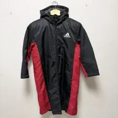 キッズ130 アディダス　ベンチコート 人気配色　裏ボア　バックプリント