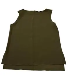 UNIQLO レディース サイズＬ　ノースリーブ　ブラウス　カーキ緑色　サイズＬ