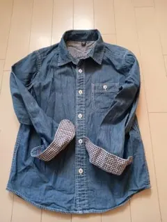 UNIQLO　子供　デニム長袖シャ　130 ユニクロ 長袖　シャツ