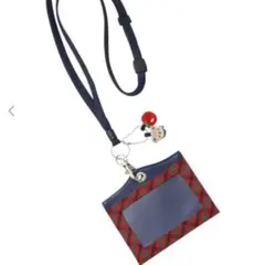 新品未使用未開封　ファミリア　familiar ネームホルダー　チェック　赤