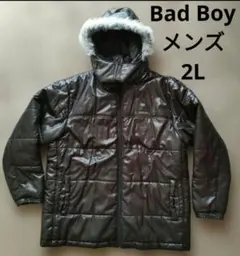 【Bad Boy】メンズ2L チャコールブラック ダウンジャケット