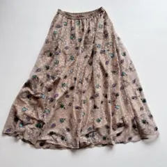 【美品】グレースコンチネンタル コスメ刺繍チュールスカートのサムネイル