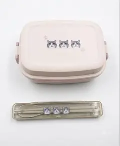 【もちまる日記】新品 お弁当箱 ＆ お箸・スプーン 2点セット ランチボックスのサムネイル