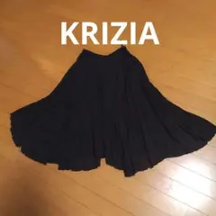 KRIZIA 黒 プリーツ ロングスカートのサムネイル