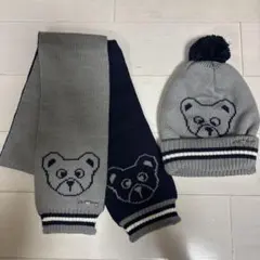 ニット帽 キッズ 男の子 マフラーセット