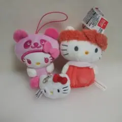 ハローキティ ぬいぐるみ マスコット 3個セット