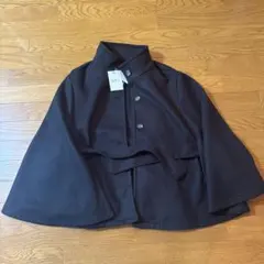 アウター ケープコート 黒