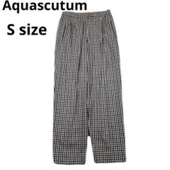 Aquascutum ゴルフ　スポーツ　チェック柄ワイドパンツのサムネイル