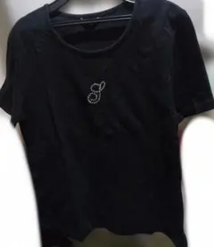 VALENZA Sportsラインストーンロゴ入り バレンザ半袖ブラックTシャツのサムネイル