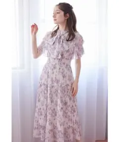 プリーツワンピース ロングワンピース