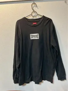 SUPREME 袖ロゴ 長袖カットソー ブラック - メルカリ