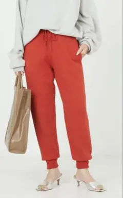 FREAK'S STORE レッド ニットジョガーイージーパンツ Mサイズ