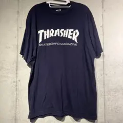 00s THRASHER スラッシャー Tシャツ ネイビー スケート XLのサムネイル