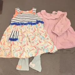 baby cheerワンピースとレギンス、ウタカタデコ フリルトップスセット