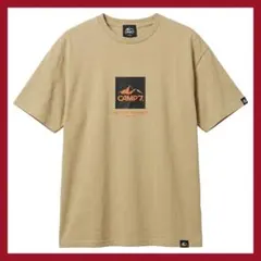 CAMP7 グラフィックTシャツ ベージュ Lサイズ