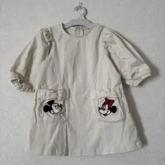 petit main ミッキー&ミニー　ワンピース　サイズ90 オフホワイト