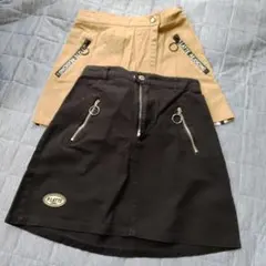 ピンクラテ　スカート2枚セット160