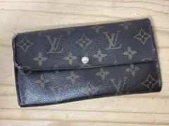 U0218-08　ルイヴィトン　二つ折り財布　＊ステッチ外れ