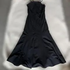 ブラックキャミソールロングワンピース　GRL