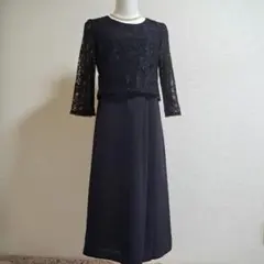 IGIN イギン　セレモニーワンピース【9AR】　ネイビー 紺色　レース