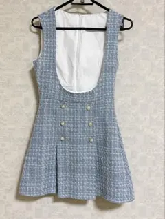 ツイード ジャンパースカート SHEIN 上品 ラメ