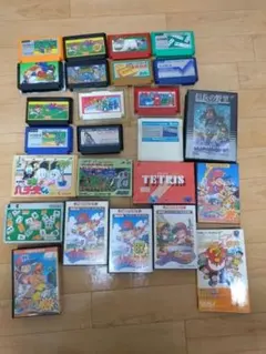 「ファミコンソフト24本セット 信長の野望（箱説付）他　まとめ売り　動作未確認