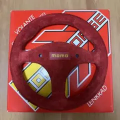 新品 MOMO ステアリング 本体 レッド スエード26cm