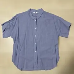 UNIQLO ユニクロ　ライトブルー コットン 半袖シャツ