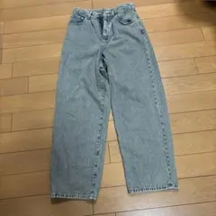 MONO-MART ワイドデニムパンツ ライトブルー Sサイズ