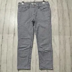 S【earth music&ecology】アース　スキニーパンツ　チェック柄