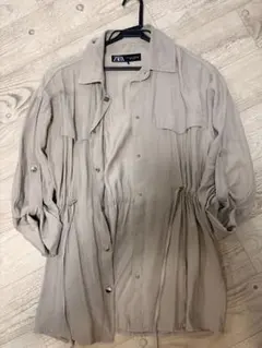ZARA ベージュ ミリタリージャケット S