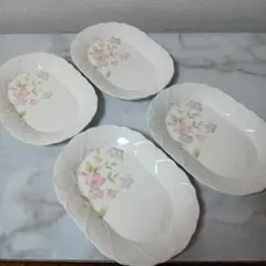 花柄 皿 4枚セット