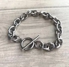 マンテルブレスレット ペアアクセ シルバー 21cm 韓国チェーン