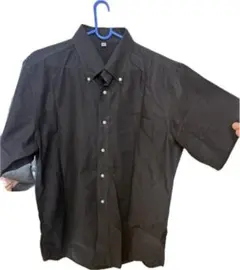 UNIQLO 黒 半袖シャツ XLサイズ ボタン付き