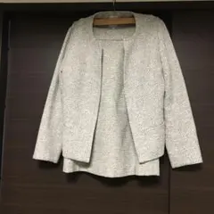 Te chichi ノーカラーツイードジャケット＆スカート セットアップ M