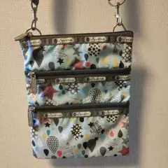 LeSportsac　ショルダーミニバッグ　水色系