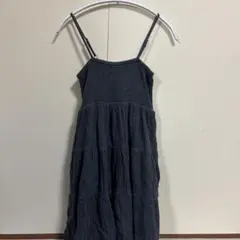 シャーリング キャミワンピース チャコールグレー