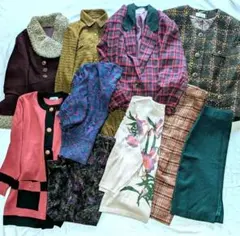 【値下げ】レトロ ニットアウター トップス スカート ワンピース レディース