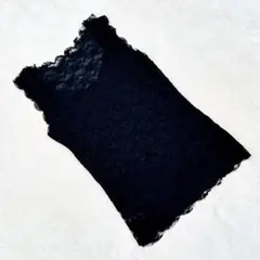 レディース カットソー ポリエステル100％ ノースリーブ レース タンクトップ