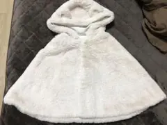 COMME CA FOSSETTE くまみみポンチョ 薄ベージュ